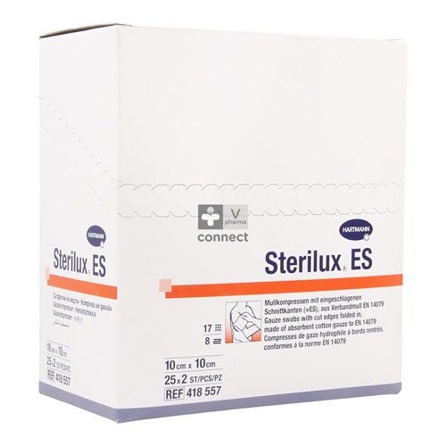 Sterilux Es Compresses Steriles 8 Epaisseurs 10 x 10 cm 25 Pièces