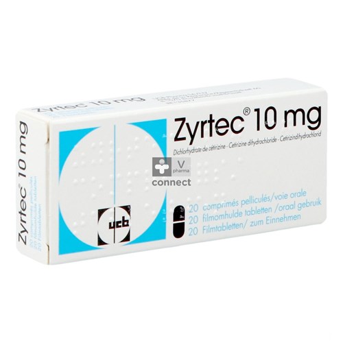 Zyrtec 10 mg 20 Comprimés UCB