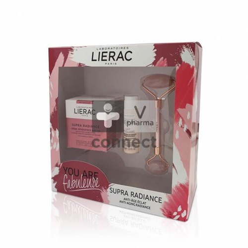 Lierac Coffret Supra Radiance Gel Crème 50 Ml + Lait Démaquillant Micellaire + Roller De Jade Offer