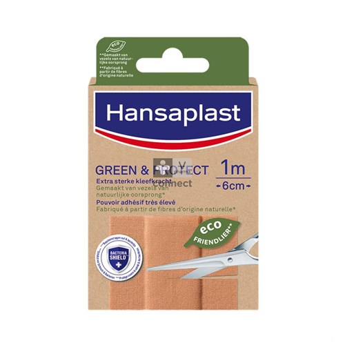 Hansaplast Pansements Green & Protect 1M x 6cm