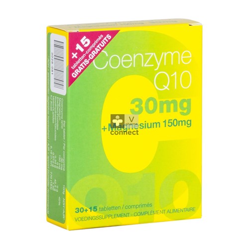 Coenzyme Q10 (30 mg) + Magnésium (150 mg) 30 Comprimés +15 Gratuit