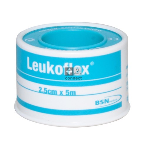 Leukoflex Deksel Kleefpleister 2,5cm0x5m 0112200