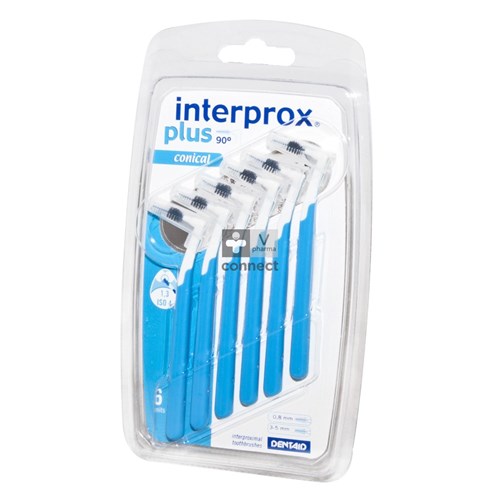 Interprox Plus Conique Bleu 3 à 5 mm Brosse Interdentaire 6 Pièces