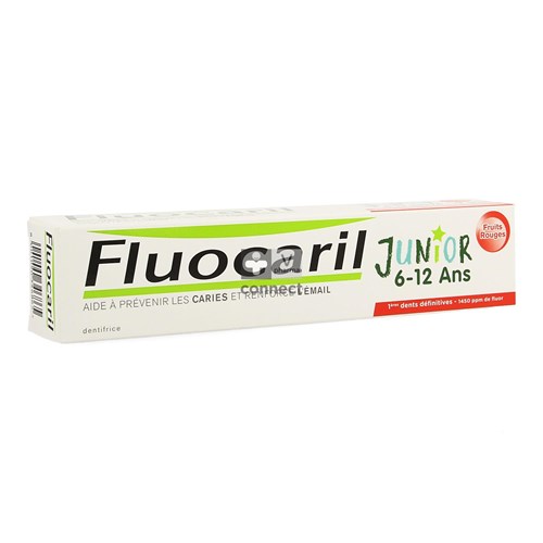 Fluocaril Junior 6-12 Ans Dentifrice Gout Fruits Rouges 75 ml