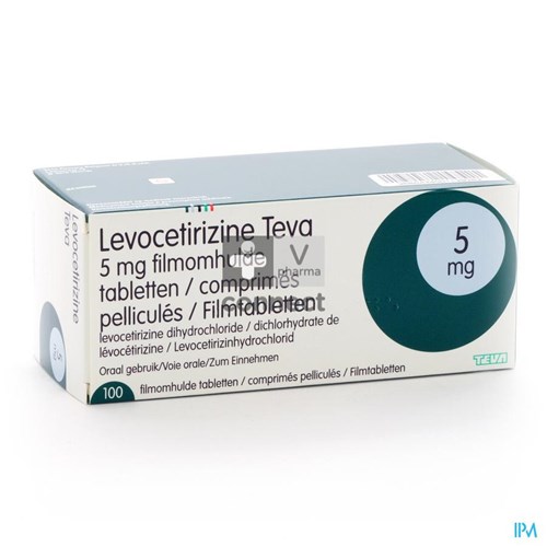 Levocetirizine Teva 5 mg 100 Comprimés