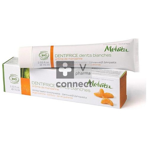 Melvita Toothpaste White Teeth Organic Mandar.75ml