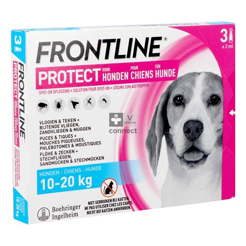 Frontline Protect Spot On Sol Chien 10-20Kg 3 Pipettes