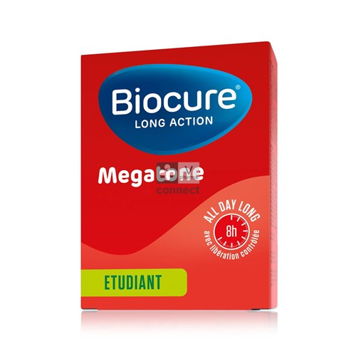 Biocure Long Action Megatone Étudiant 30 Comprimés