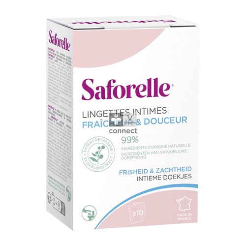 Saforelle Lingettes Fraîcheur Flushable 10 Pièces