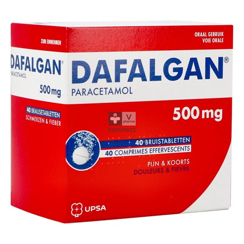 Dafalgan 500 mg 40 bruistabletten