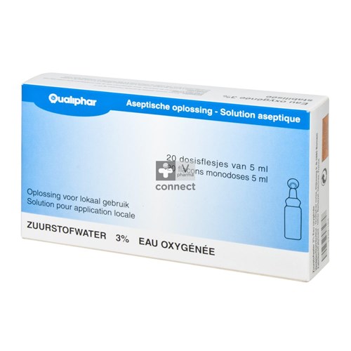 Eau Oxygenee 3% 20 Flacons Monodoses Qualiphar