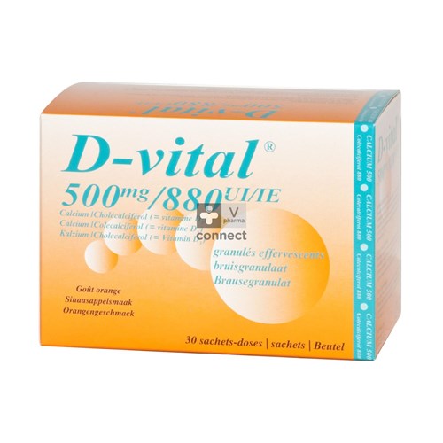 D Vital  500/880  Calcium/Vitamine D3 30 Sachets