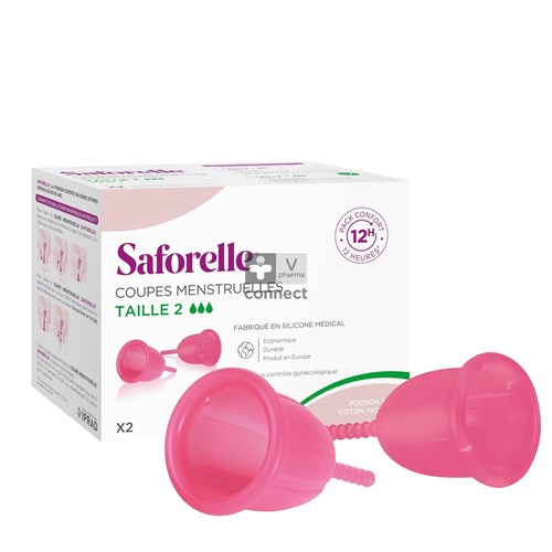Saforelle Cup Protect Coupes Menstruelles 2 Pièces Taille 2