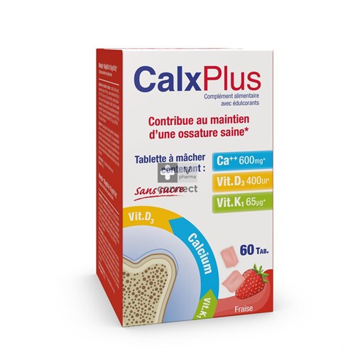 Calx Plus 60 Comprimés Gout Fraise
