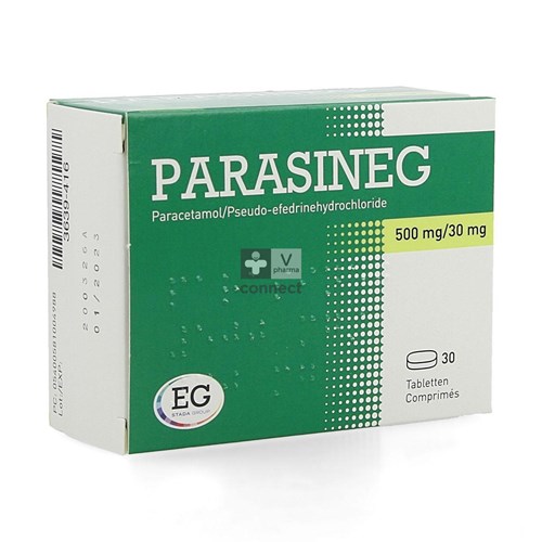 Parasineg Eg 500Mg/ 30Mg  30 Comprimés