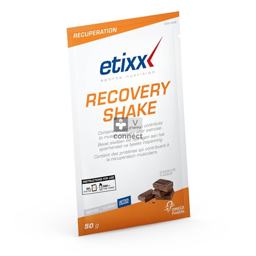 Etixx Recovery Shake Chocolade 1x50g