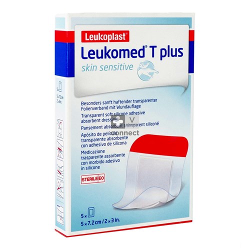 Leukomed T Plus Skin Sensitive 7,2 cm x 5cm 5 Pièces