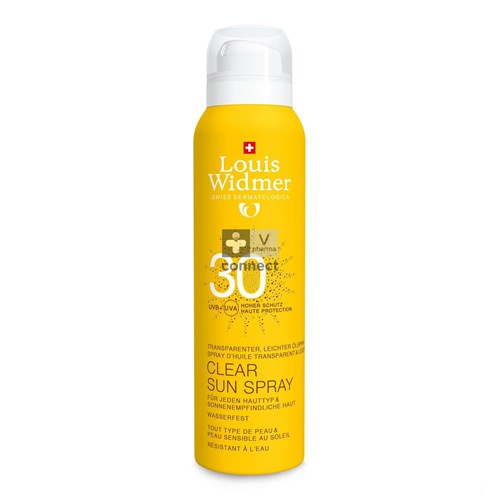 Widmer Clear Sun Spray SPF30 Avec Parfum 125 ml