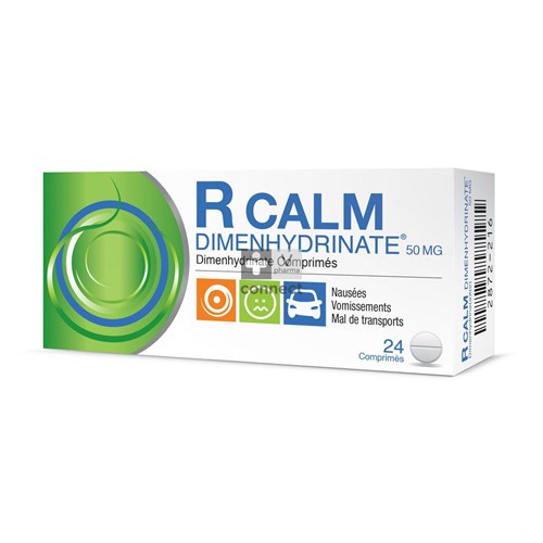 R Calm Dimenhydrinate 50 mg 24 Comprimés