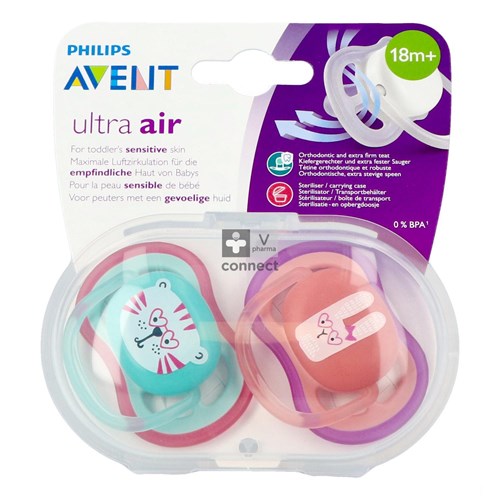 Avent Sucette Air Girl Tigre 18M+