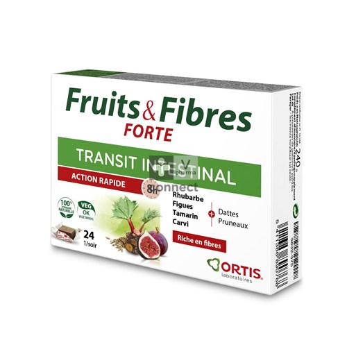 Ortis Fruits & Fibres Transit Forte 24 Cubes