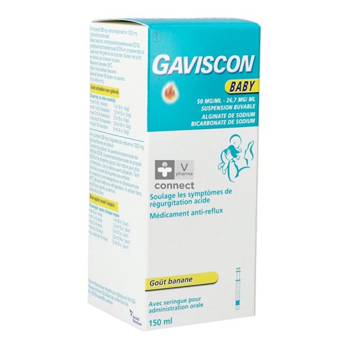 Gaviscon Baby Suspension Gout Banane 150 ml