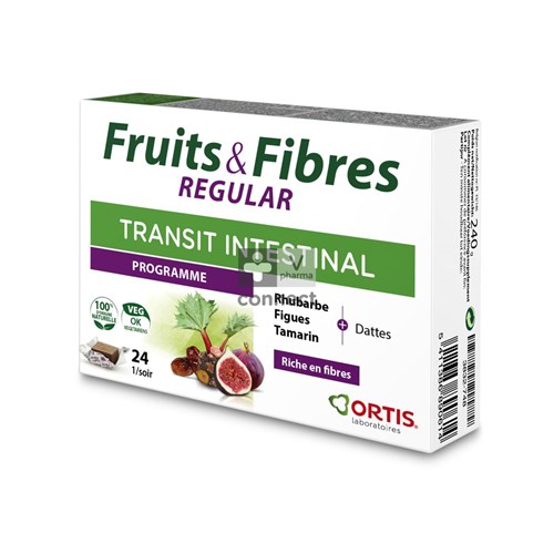 Ortis Fruits & Fibres Transit Régulier 24 Cubes