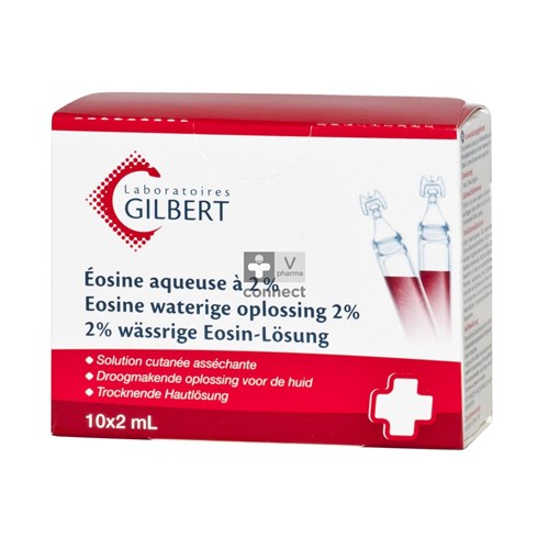 Gilbert Eosine Waterige Opl 2% Steriel 10x2ml
