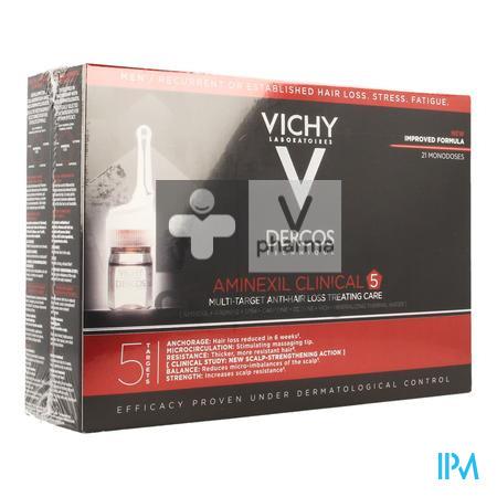 Vichy Dercos Aminexil Clinical 5 Homme 21 Ampoules -15€