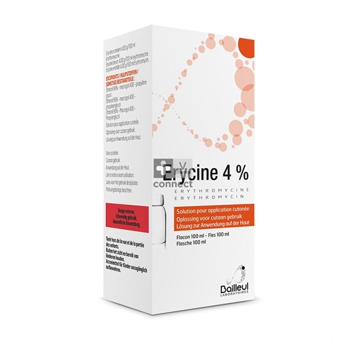 Erycine  4% Erythromycine Flacon 100 ml Bailleul