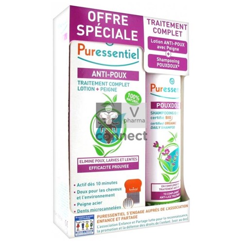 Puressentiel Anti-Poux Lotion 100 ml + Peigne + Répulsif 75 ml Prix Promo
