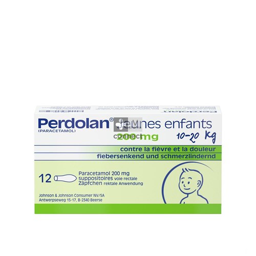 Perdolan 200 mg 12 zetpillen Kinderen