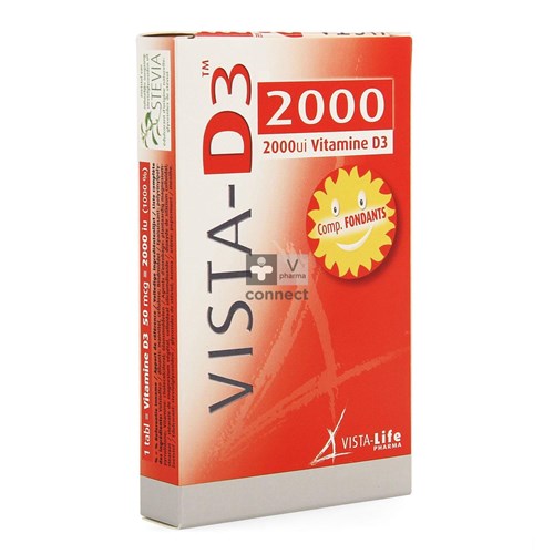 Vista D3 2000 Adult 60 smelttabletten