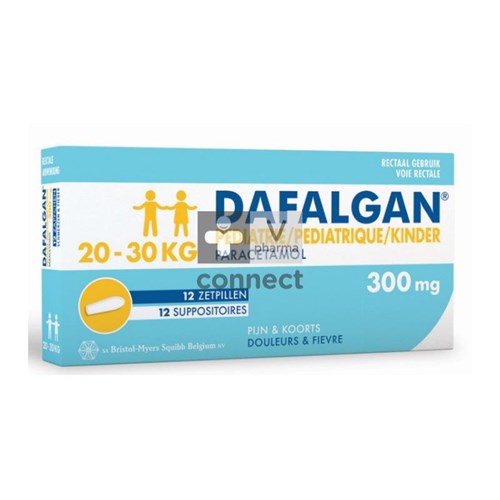 Dafalgan Pediatrique 300 mg 12 Suppositoires