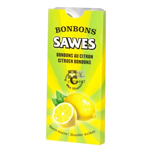 Sawes Bonbons au Citron Sans Sucre 10 Pièces