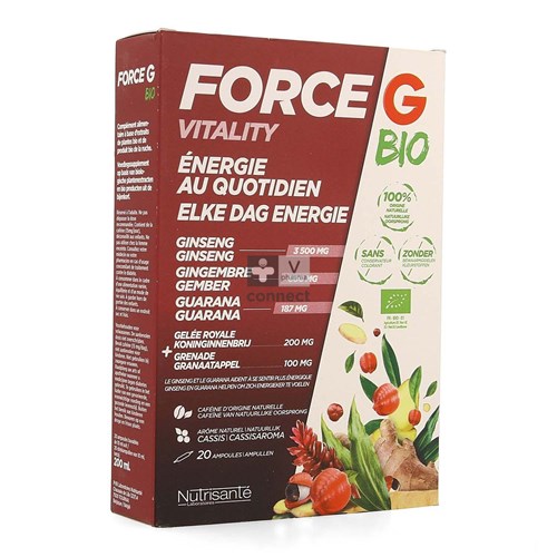 Nutrisante Force G Vitality Bio 20 Ampoules
