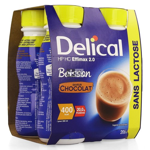 Delical Effimax 2.0 Chocolat 4 X 200 ml