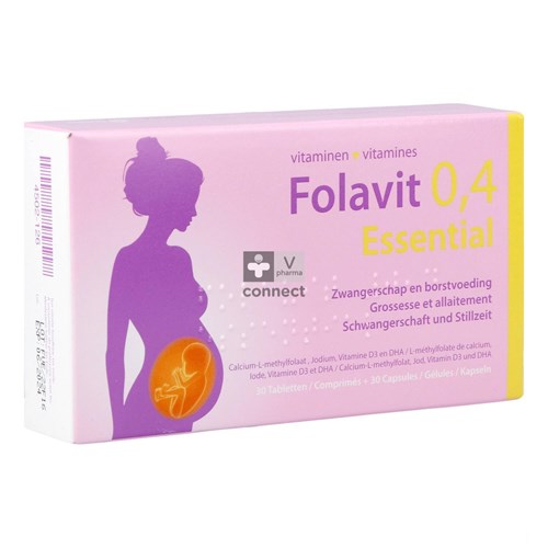 Folavit 0,4Mg Essential 30 Comprimés + 30 Capsules Nf.