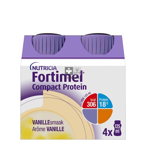 Fortimel Compact Protein Vanille 125 ml 4 Pièces