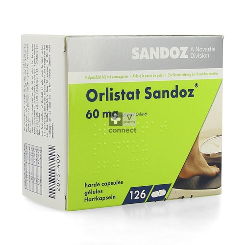Orlistat Sandoz 60 mg 126 capsules