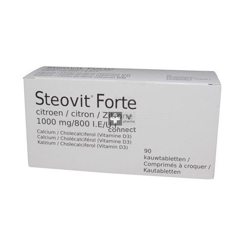 Steovit Forte 1000 mg/ 800 IE 90 tabletten Citroensmaak