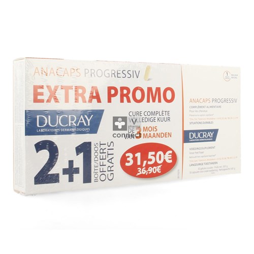 Ducray Anacaps Progressiv 3 x 30 Capsules Prix Promo
