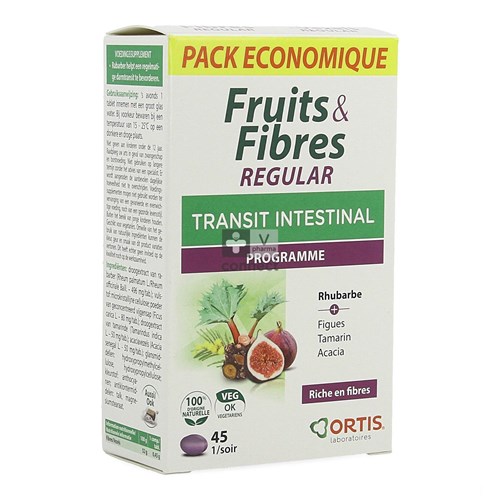 Ortis Fruits & Fibres Regular 45 Comprimés