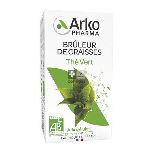 Arko Gélules Thé Vert Bio 40 Gelules