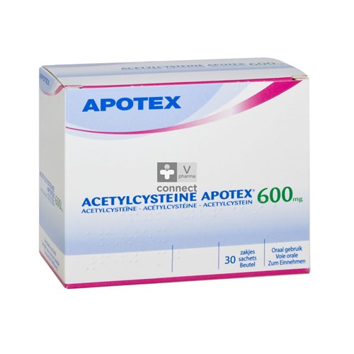 Acetylcysteine Apotex Sach 30 X 600mg
