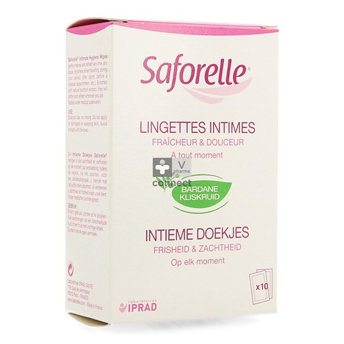 Saforelle Lingette Intime 10 Sachets Individuels