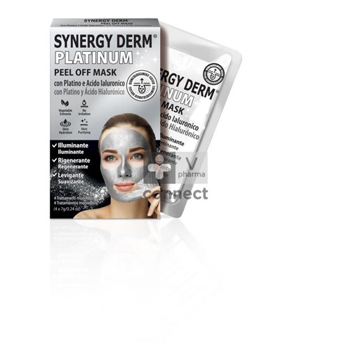 Synergy Derm Platinum Peel Off Mask 4 Pièces