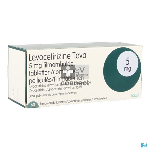 Levocetirizine Teva 5 mg 60 Comprimés