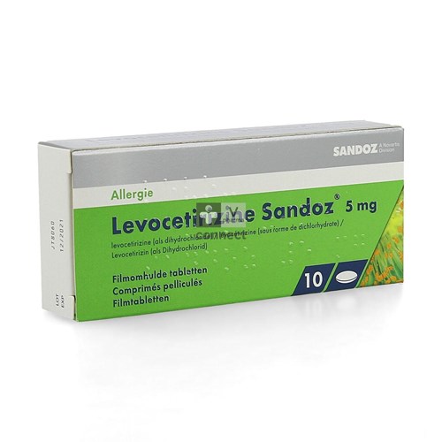 Levocetirizine Sandoz 5 mg 10 Comprimés
