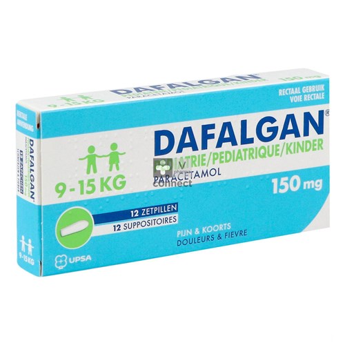 Dafalgan Pediatrie 150 mg 12 zetpillen